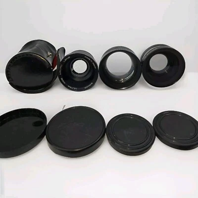 Set Of 3Yashikor/Sakar  AUX Wide Angle And Telephoto 1:4 & Ultra Wide Macro Lent - Image 1 of 4
