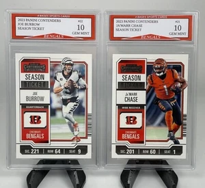 Juego de 2 cartas del equipo Panini Joe Burrow & Ja’Marr Chase Bengals 2023 gema ¡como nuevo 10! - Imagen 1 de 1