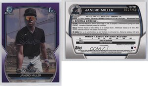 2023 Bowman Chrome Prospects Purple Refractor /250 Janero Miller #BCP-184