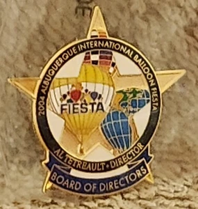 2004 AL TETREAULT BOARD OF DIRECTORS ABQ INT'L BALLOON FIESTA BALLOON PIN - Picture 1 of 2