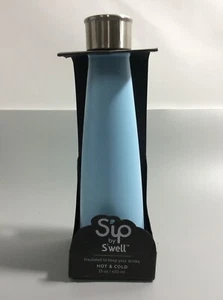 Sip by Swell Water Bottle. 15 oz Stainless Stee.l Insulated Hot&Cold. Light Blue - Picture 1 of 2
