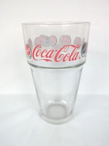 Coca-Cola Drinking Glass Anchor Hocking  Soda Bottle Bottle Cap Print 15 oz. - Picture 1 of 2