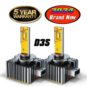 2pcs D3S D3R LED Headlight Bulbs 6500K Super White HID Xenon Conversion Kit - Foto 1 di 24