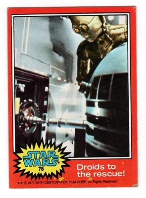 1977 Topps Star Wars Card #78 Droids to the rescue! (C4) - Image 1 of 2