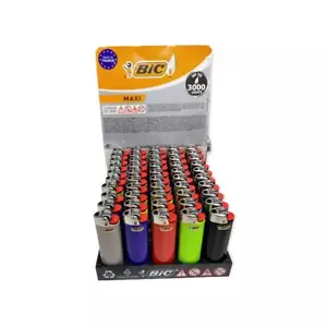 BIC Feuerzeug Maxi J26 Original mit Kindersicherung 5 - 50 Stück Reibrad Farben - Bild 1 von 35