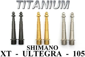 SHIMANO Ultegra 105 to R7000: 2 Titanium PedalAxles with DLC coating/2 lengths! - Picture 1 of 14