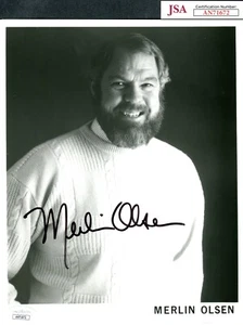 JSA Merlin Olsen Autographed SIgned AUTO 8x10 Photo Los Angeles Rams TRB 1549 - Picture 1 of 1