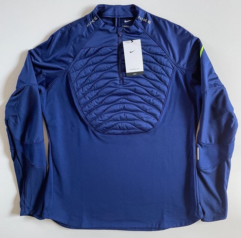Nike Therma-Fit Womens Size L Blue Void 1/4 Zip Soccer Strike Drill Top