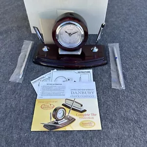 Things Remembered Mahogany Danbury Desk Clock & Pen Holder Set- - Picture 1 of 10