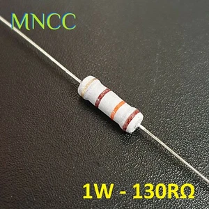 1 Watt 130RΩ - 130R Ohm Metal Oxide Film Fixed Resistor MOX 5% 1W 11mm Axial - Picture 1 of 3