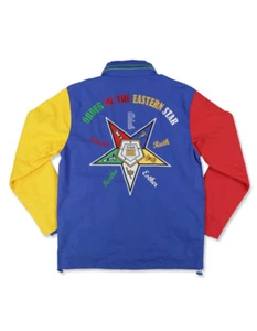 ORDER OF THE EASTERN STAR WINDBREAKER JACKET O.E.S MASONIC WINDBREAKER JACKET - Picture 1 of 2