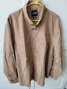 CQR Herren Tactical Angeln Wander Hemd Größe US 2XL Beige Langarm - Bild 1 von 11