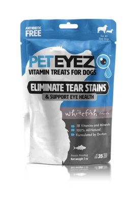 PetEyez-Dog Tear Stain Remover Eye Vitamins for Dogs treats - WhiteFish - 35 CT - Image 1 of 4