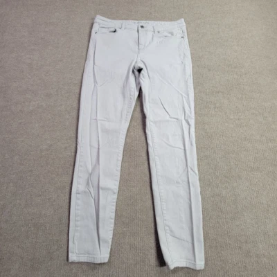 Pantalones de mezclilla Michael Kors para mujer 8 marfil ajustados lavado ligero tiro medio informales elegantes bolsillos Foto 1 de 4