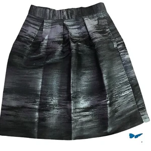 XLarge Simply Styled 2-lagig Missy Jacquard Seitentaschen schwarz silber Rock - Bild 1 von 9