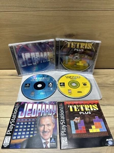 N/M 💿 Tetris Plus Jeopardy For PlayStation 1 PS1 Cib Lot Bundle - Picture 1 of 6