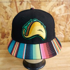 NEW ERA Fresno Grizzlies MILB Taco Tuesday Hat Cap Fitted Sz 7 1/8 - NEW