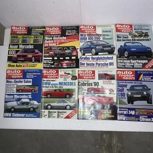 16 Auto Motor Sport Zeitschriften 1989 BMW Mercedes VW Golf Cabrio Bugatti Opel - Bild 1 von 18