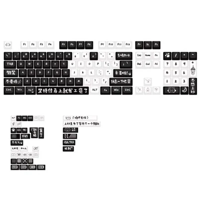 MOA Height Keycaps 135pcs Heat Sublimated Color Off Work Cats Theme Keycaps Set - Image 1 of 4