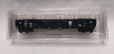 Illinois Central 105550 50' Steel Side 15 Panel Fixed End Gondola N-scale Train  - Image 1 of 4