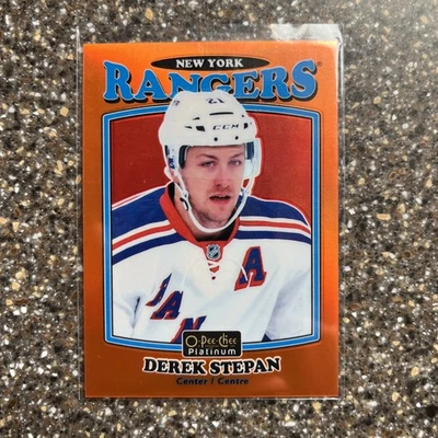 2016-17 O-Pee-Chee Platinum Retro Orange Rainbow #30/49 Derek Stepan #R-45 B279 - Image 1 of 2