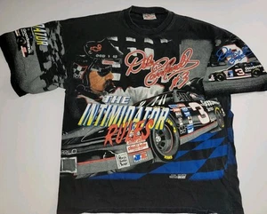 Vintage 1990's Dale Earnhardt The Intimidator All Over Print Shirt XXL 2XL - Picture 1 of 8