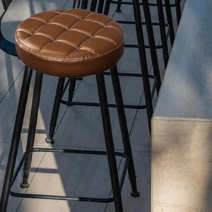 Round Bar Stool Seat Replace Parts PU Leather for Restaurant Barber Shop SPA - Picture 1 of 30