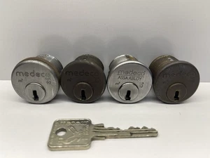 (4) Cilindro de mortaja de alta seguridad MEDECO M3 6 pines 1-1/8" con 1 llave Locksport - Imagen 1 de 11
