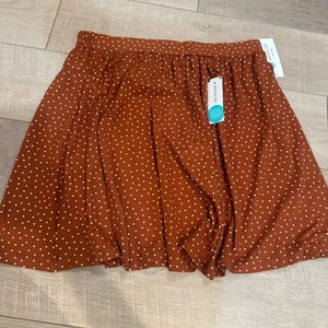 FRANZÖSISCHER GRAUER DAMEN-STRICKROCK ZUM ÜBERZIEHEN IN BURN-ORANGE GEPUNKTET XL - Bild 1 von 7