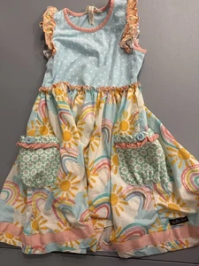 Matilda Jane 8 Dream Chasers Rainbow Way Dress Easter Spring Sun. FREE SHIPPING - Picture 1 of 11