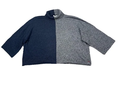 Suéter Top Peace Love World Mujer Talla Grande 4X Sólido Dos Tonos Azul Gris J3Y Foto 1 de 4