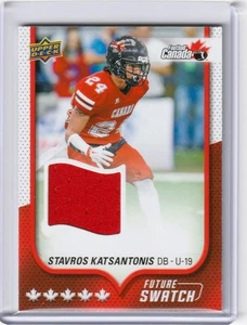 2016 Upper Deck USA Football Future Swatch Jersey Canada U19 Stavros Katsantonis - Picture 1 of 2