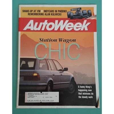 AUTO WEEK MAGAZINE April 12 1993 Station Wagon Chic remembering Alan Kulwicki - Image 1 of 2