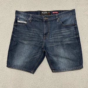 Ecko Unltd Jean Shorts Men 40 (Fit 43) Blue Relaxed Fit 10" Inseam Denim - Picture 1 of 10