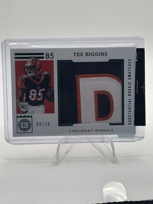 2020 Panini Encased - Substantial Rookie Swatches Tee Higgins #SRS-10 /10 (MEM, - Image 1 of 2