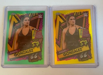 Topps 2021 Raquel Rodriguez/ Gonzalez Slam Attax Chrome /50 Green & Yellow /99 - Image 1 of 4