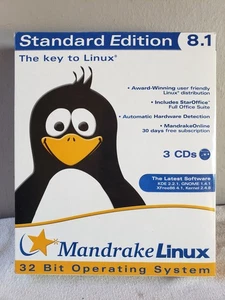 Mandrake Linux Standard Edition 8.1 Oprogramowanie kompletne oryginalne opakowanie produktu - Zdjęcie 1 z 3