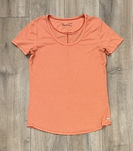 UNDER ARMOUR HeatGear Women’s Fitted Scoop Neck T-Shirt Small Orange - Picture 1 of 7