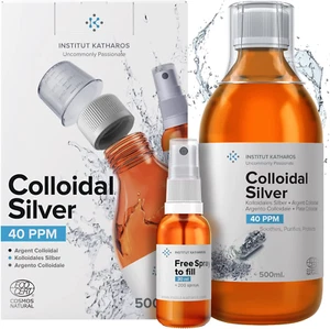 Argento Colloidale Puro 40 PPM 500 Ml | Formula a Concentrazione Ottimale, Parti - Foto 1 di 12