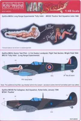 Kits World Decals 1/48 SUPERMARINE SPITFIRE Mk-IXc and Mk-VIII - Image 1 of 3