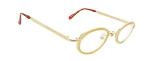 New Authentic renoma T21-9758 COL.2B Japan 90s Vintage Matte Gold Eyeglasses NOS - Picture 1 of 7