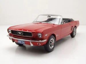 Ford MUSTANG Convertible 1966 Rosso Modellino Auto 1:18 Norev - Foto 1 di 7