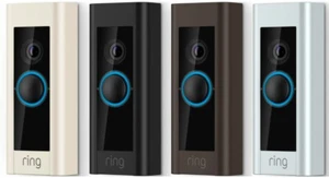 Ring 1080HD Video Doorbell Pro Night Vision Motion Alerts Alexa 4 Face Plates - Picture 1 of 12