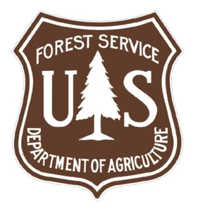 7" FOREST SERVICE DEPARTMENT OF AGRICULTURE BROWN STICKER DECAL USA MADE - Picture 1 of 1