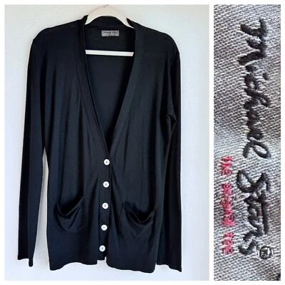 Cárdigan Michael Stars Cuello Largo Camiseta Original Algodón Modal Doble Capa  Foto 1 de 4