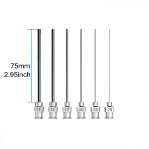 20 pezzi SUS304 2" e 2,95" punta smussata Luer Lock ago di erogazione industriale 8G~26G - Foto 1 di 7