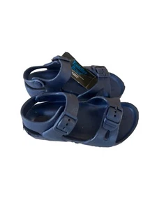Sandalias sin cordones Bobbie Brooks para niños pequeños de goma azules con 2 hebillas medianas 7/8 - Imagen 1 de 10