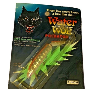 GLOW WATER WOLF JERKBAIT FISHING LURE PRISM REFECTIVE 3.5" GOLD ORANGE JOINTED - Picture 1 of 10