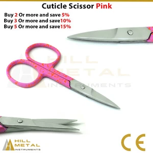 Professional Finger Toe Nail Manicure Cuticle Scissors ARROW Steel Moustache - Picture 1 of 7