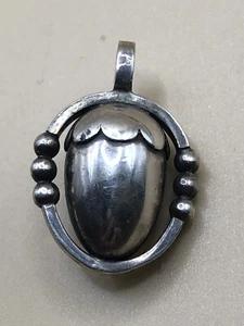 Georg Jensen Rare Vintage Acorn Sterling Silver Pendant GJ Denmark Solid .925 S - Bild 1 von 12